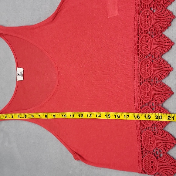 Zara 🪸 Crop Swing Top with Lace Trim ~ Rosy Coral Color - Picture 5 of 9
